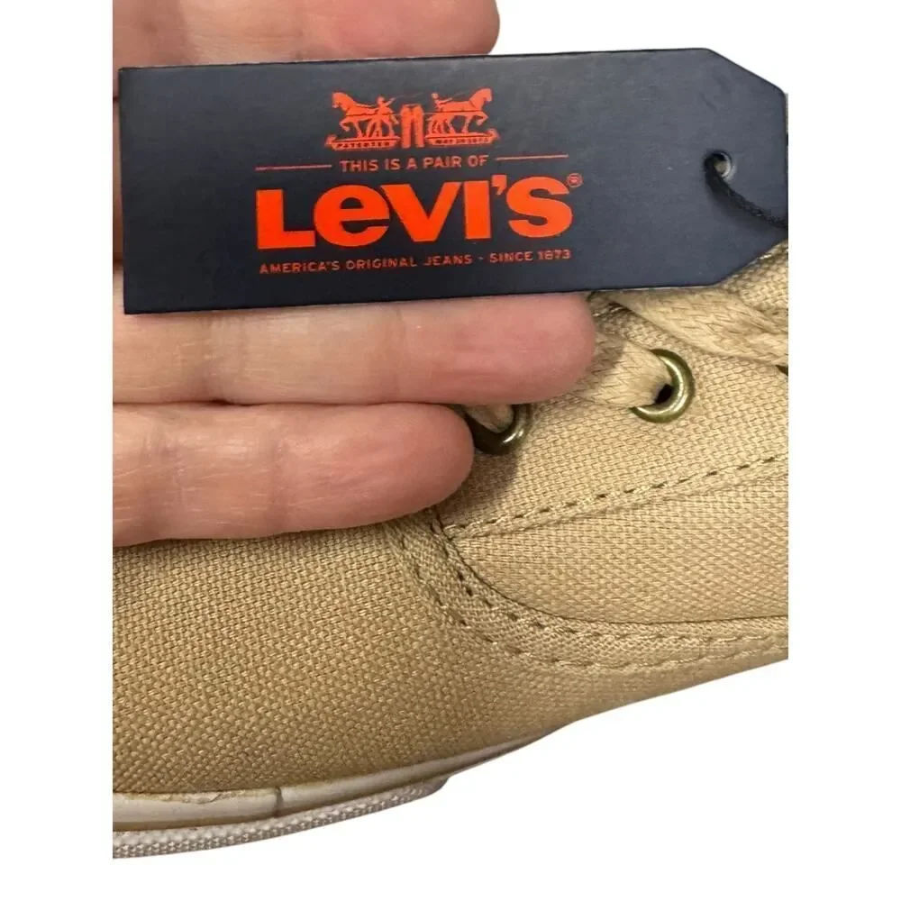 New Levi’s Khaki Tan Canvas Ethan CT CVS II 518480-11I Men’s Sneakers 9.5
